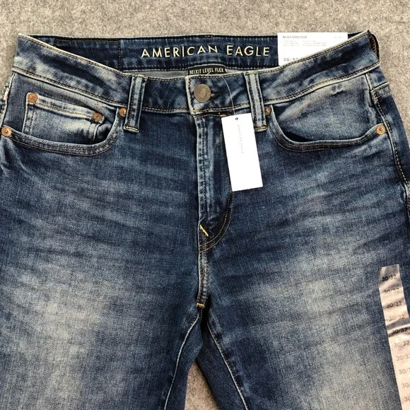 American Eagle Mens Jeans 30x32 Slim Straight Classic Next Level Airflex Flex - Picture 3 of 15